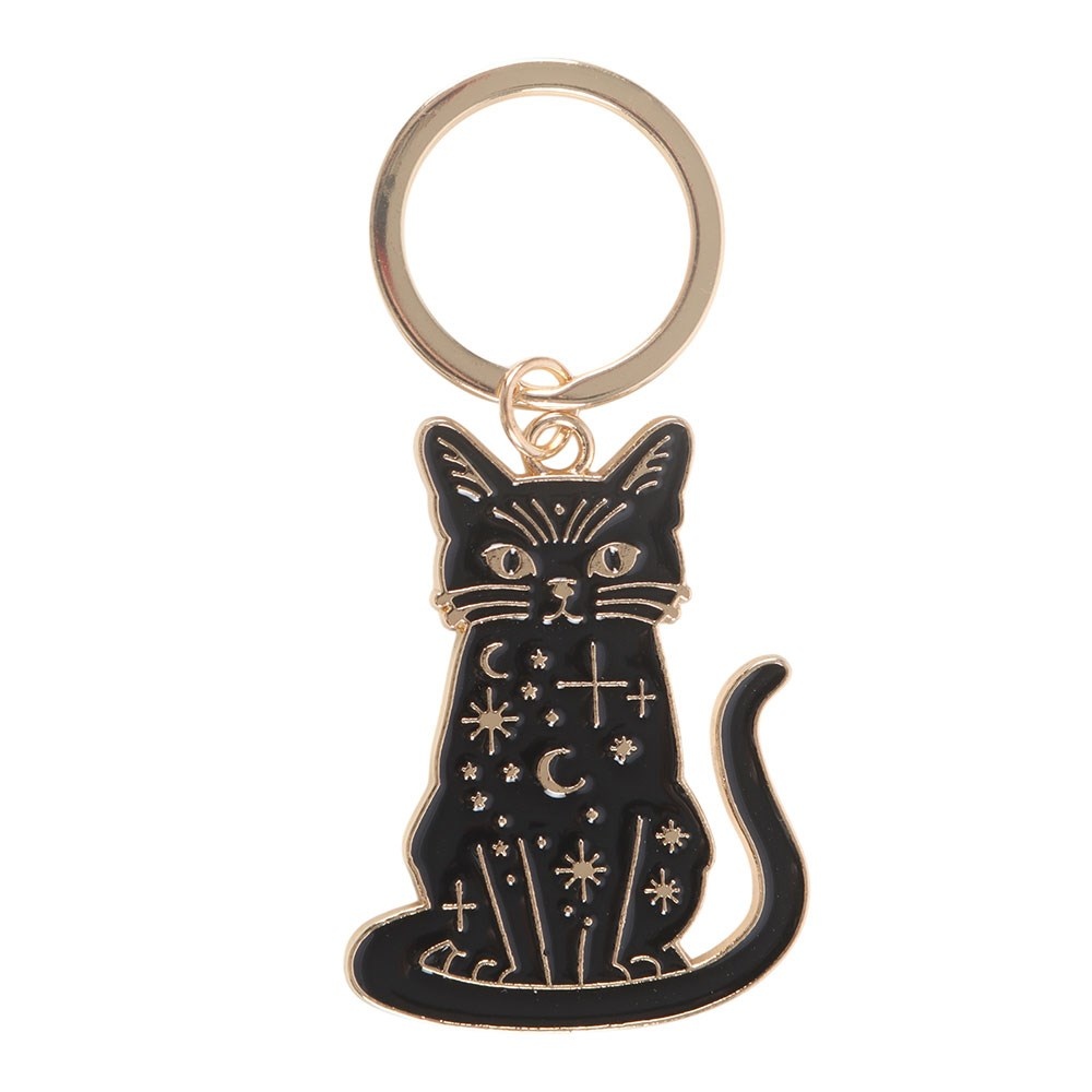 Something Different - The Protector Magick Black Cat Schlüsselring - Schwarz